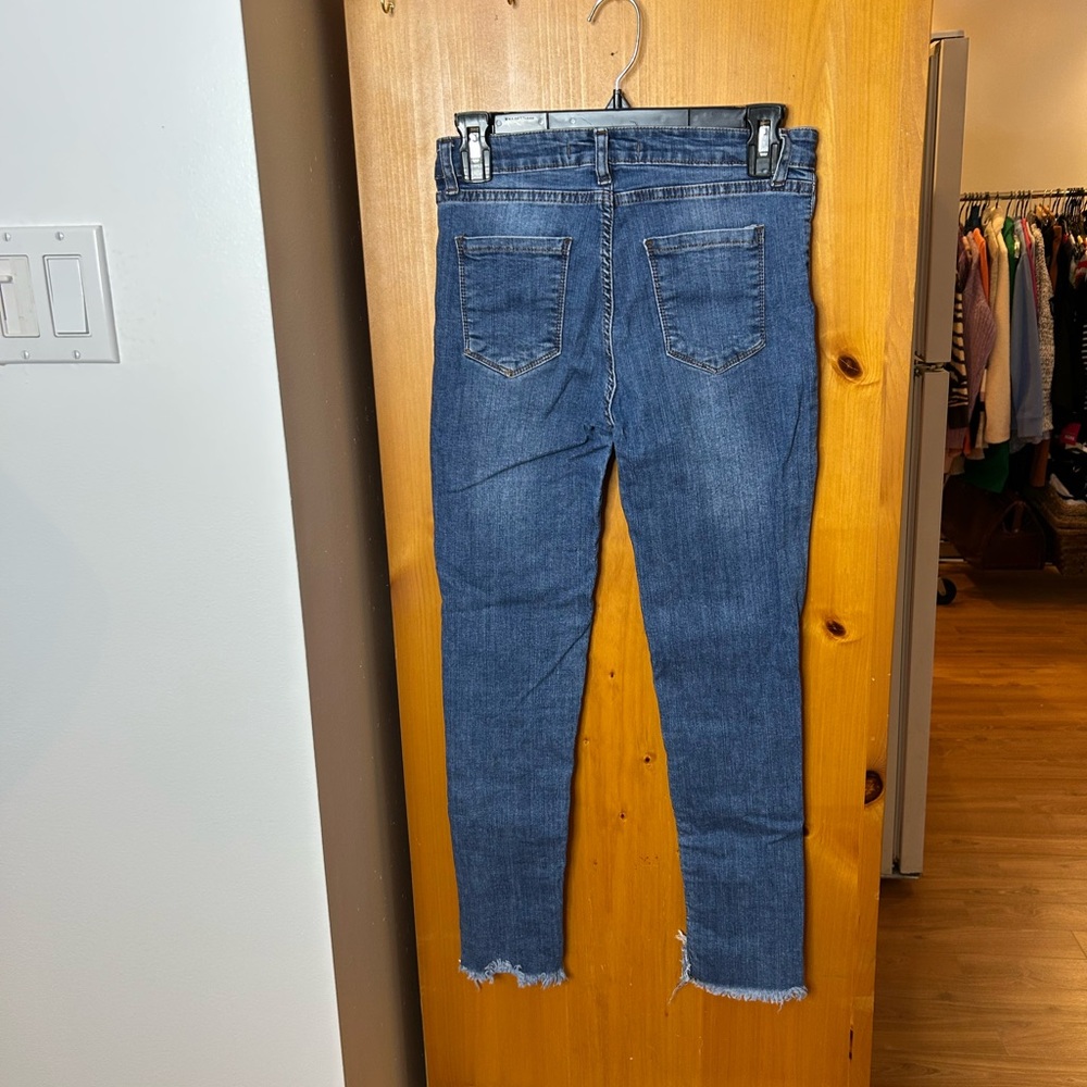 YMR Collection Blue distressed Cropped Jeans❤️29 - Picture 9 of 12